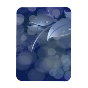 Blue Bokeh Lövs Magnet