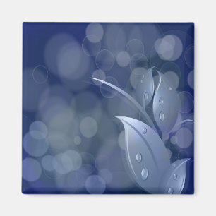 Blue Bokeh Lövs Magnet