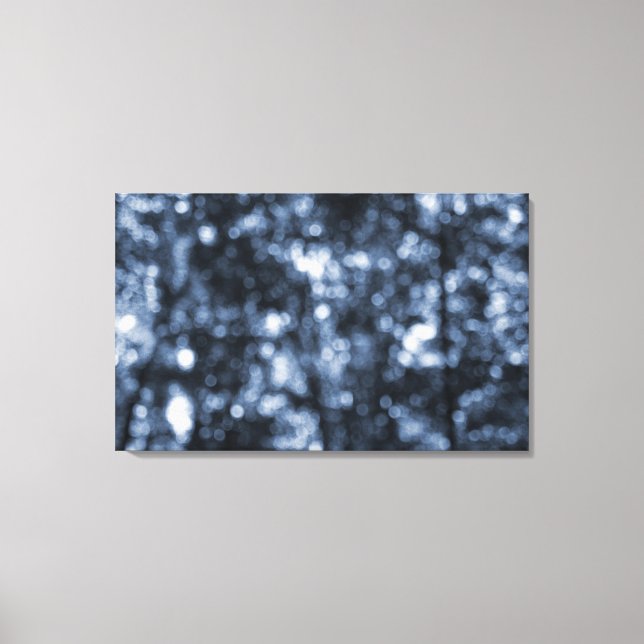 Blue Bokeh Wrapped Canvas (Framsida)