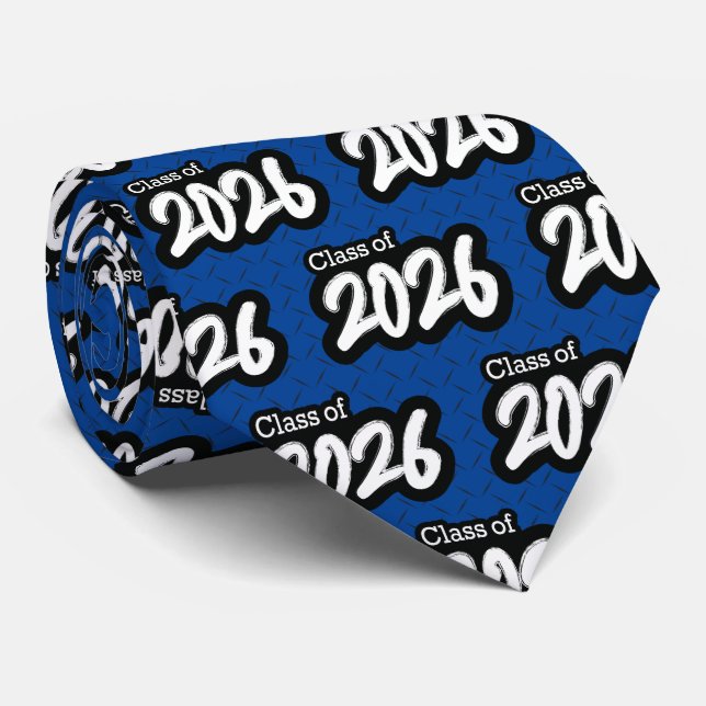 Blue Bold Push Class of 2026 Neck Tie Slips (Rullad)