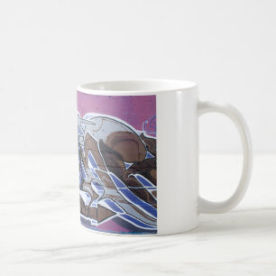 Blue Bonehead Graffiti Kaffemugg