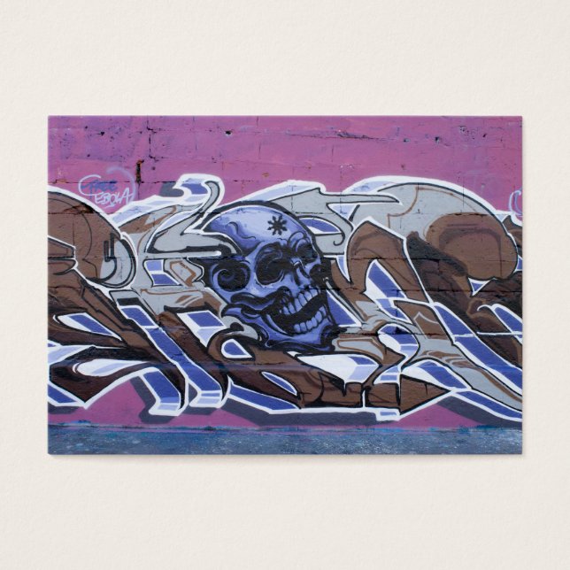 Blue Bonehead Graffiti Visitkort (Framsidan)