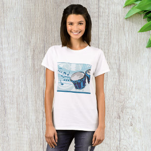 Blue Bongo Drum Music T Shirt