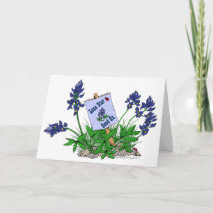 Blue Bonnets Wildblomma Hälsning från TEXAS Kort