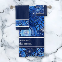 Blue Botanical Shibori Say