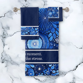 Blue Botanical Shibori Say