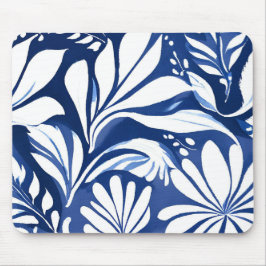 Blue Botanical Watercolor Floral Pattern Musmatta