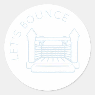 Blue Bouni House "Låt oss Bount" Sticker Runt Klistermärke
