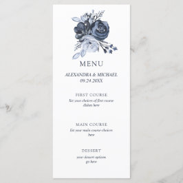 Blue Bouquet | Blommigt Bröllop Menu Meny