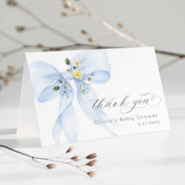 Blue Bow Baby i Bloom Baby-duschen - tackkort