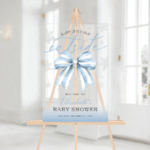 Blue Bow Baby Kallet utanför babyskor Välkomsthäls
