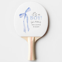 Blue Bow Baby Shower-inbjudan, Boy Baby Shower