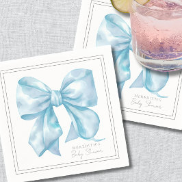 Blue Bow Baby Shower Pappersservett