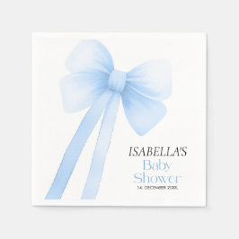 Blue Bow Birthday Pappersservett