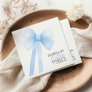Blue Bow Birthday Pappersservett