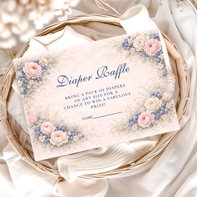 Blue Bow Blueberry Diapper Raffle Tilläggskort (Skapare uppladdad)