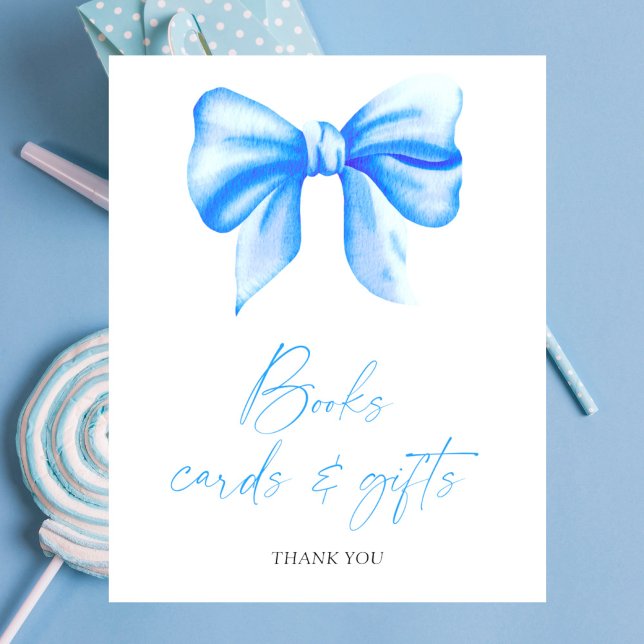 BLUE BOW BOKAR CARDS OCH GIFTS Poster (Skapare uppladdad)