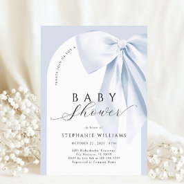 Blue Bow Boy Arch Baby Shower Inbjudningar