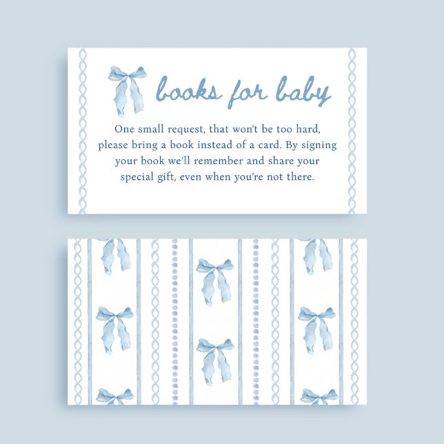 Blue Bow Boy Shower Bokar för Baby Tilläggskort (Skapare uppladdad)