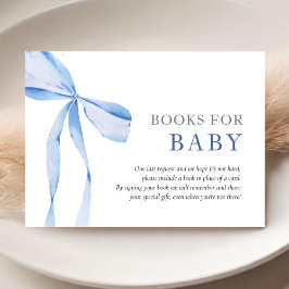 Blue Bow Boy Shower Bokar för Baby Tilläggskort