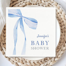Blue Bow Boy Shower Pappersservett