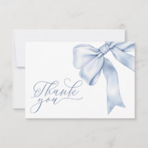 Blue Bow Boy Shower - tack för ditt kort