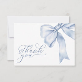 Blue Bow Boy Shower - tack för ditt kort
