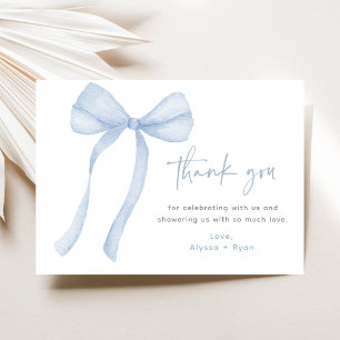 Blue Bow Boy Shower Tack Kort