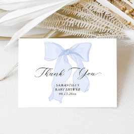 Blue Bow Boy Shower Tack Kort