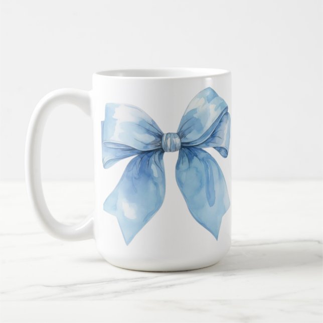 Blue Bow | Calm Strength Quote – Moodila Kaffemugg (Vänster)