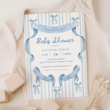 Blue Bow Coquette Blue Boy Shower