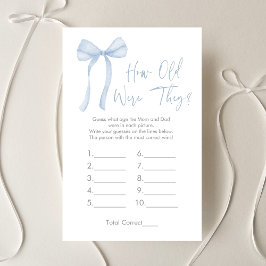 Blue Bow Coquette Boy hur gamla de var