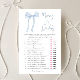 Blue Bow Coquette Boy Mamma eller pappa Game