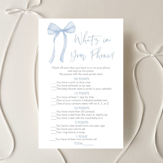 Blue Bow Coquette Boy What's in your Mobil Game (Skapare uppladdad)