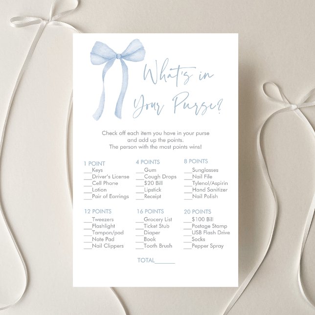 Blue Bow Coquette Boy What's in your Purse Game (Skapare uppladdad)