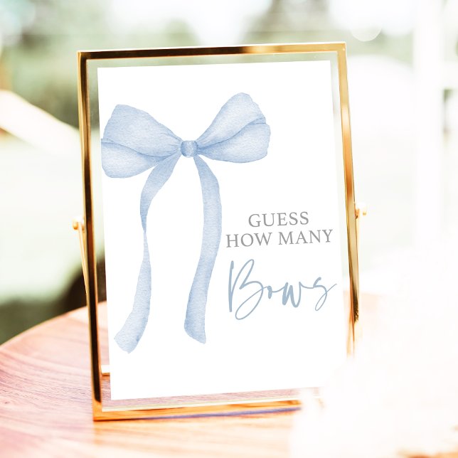 Blue Bow Coquette gissar hur många babyskor det är Poster (Skapare uppladdad)