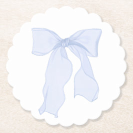 Blue Bow Coquette Underlägg Papper