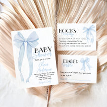 Blue Bow Hand plockade Boy Coquette Baby Shower