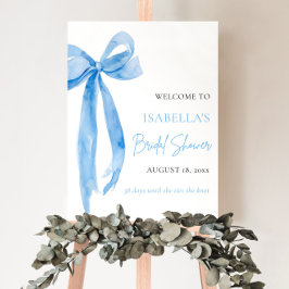 Blue Bow Hon Gifter sig Möhippa Poster