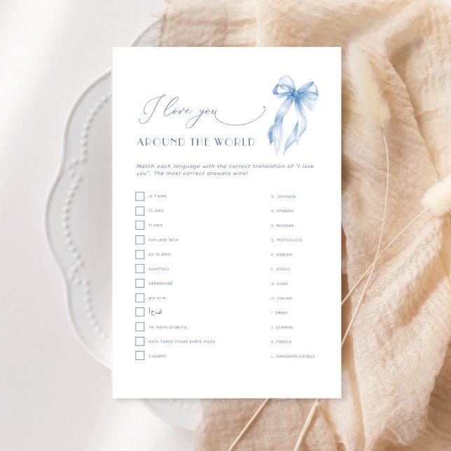 Blue Bow I Kärlek You Värld runt Möhippa (Skapare uppladdad)