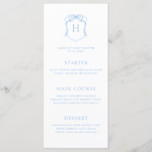 Blue Bow Monogram Vapensköld Baby Shower