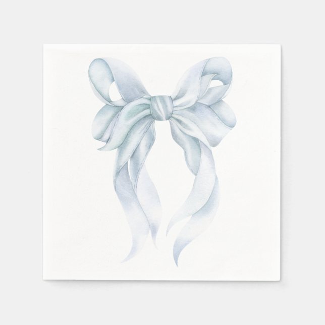 Blue Bow Napkin Pappersservett (Framsidan)