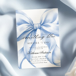 Blue Bow Nåt blått innan jag gör Möhippa Inbjudningar