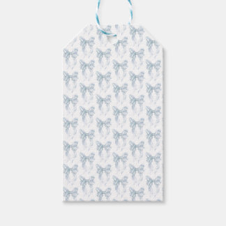 Blue Bow  Presentetikett