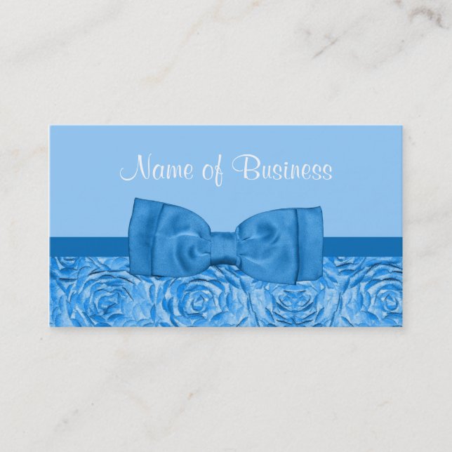 Blue Bow Rose Boutique Visitkort (Framsida)