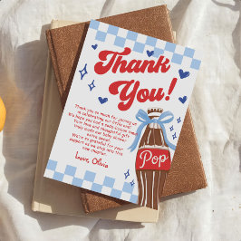 Blue Bow She's Ready to Pop Baby Shower Tack Kort