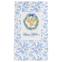 Blue Bow Watercolor Wreath Grandmillenial