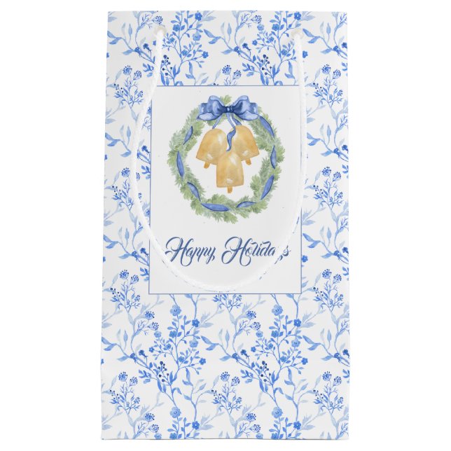 Blue Bow Watercolor Wreath Grandmillenial (Framsidan)