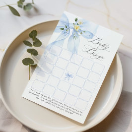 Blue Bow Wildblomma Baby Bingo Baby duschame