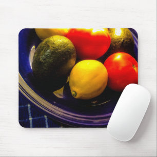 Blue Bowl of Fruit Mousepad Musmatta